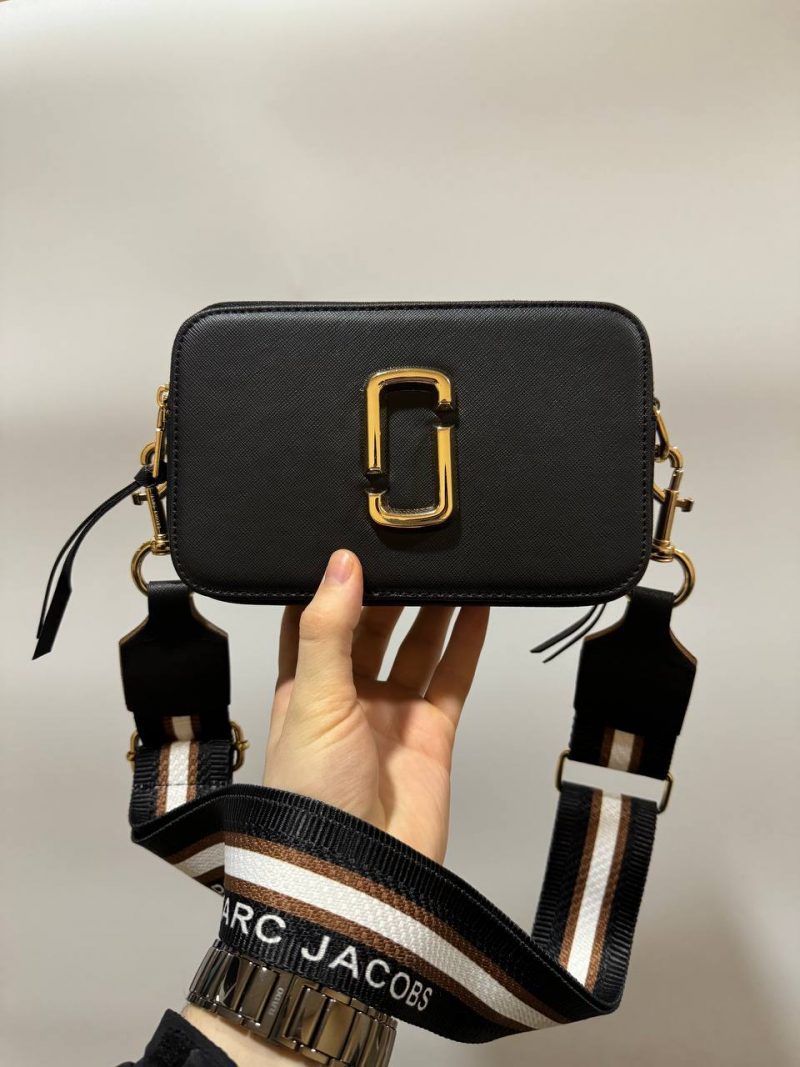 Marc Jacobs The Snapshot Black Gold Striped