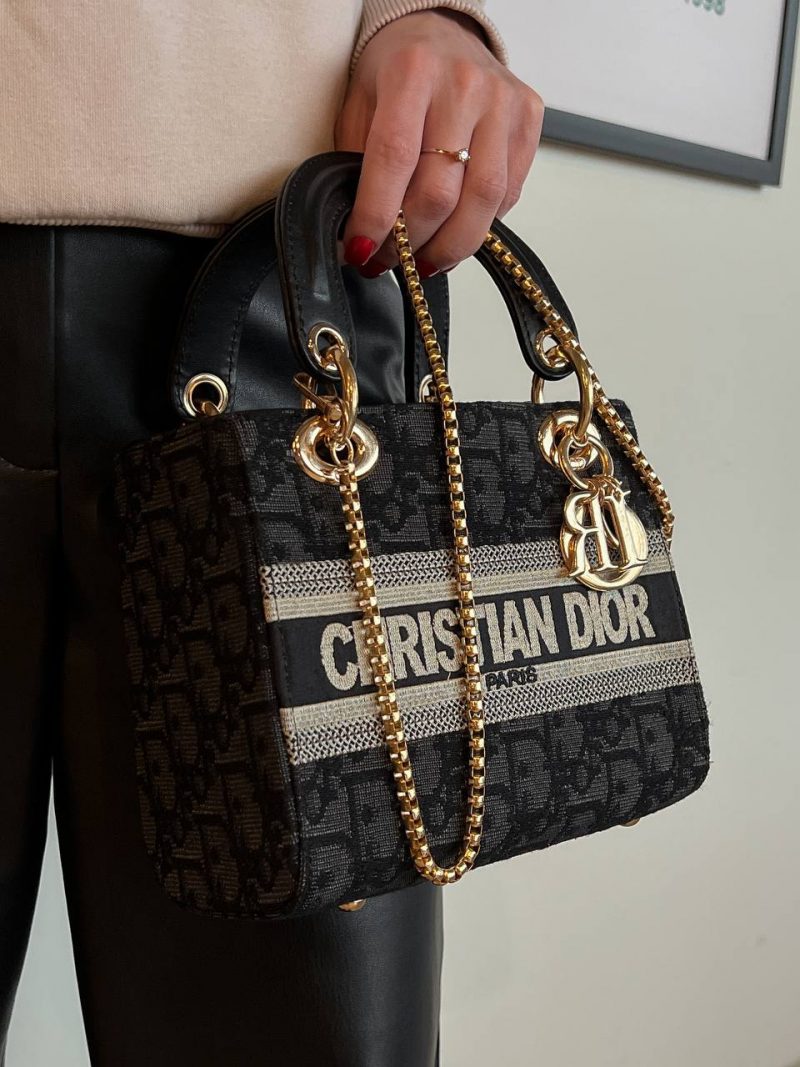 Christian Dior D-Lite Black Textile